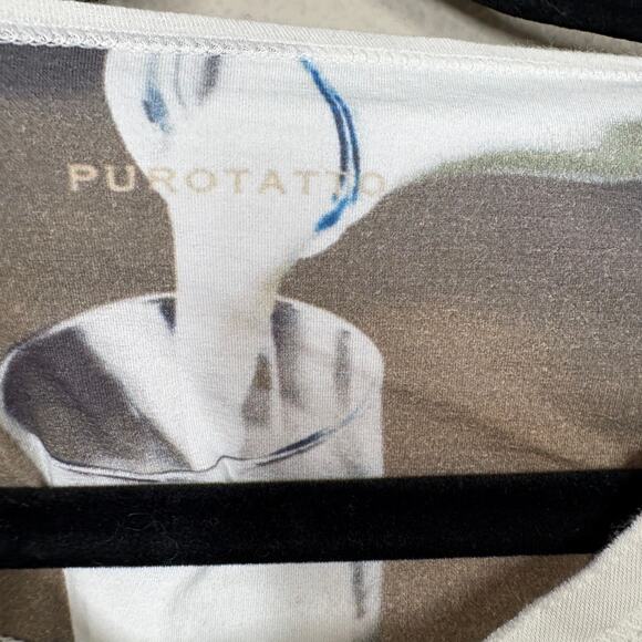 Purotatto Womens Medium Crew Neck Tee T-Shirt White Micromodal Short Sleeves - Picture 8 of 8